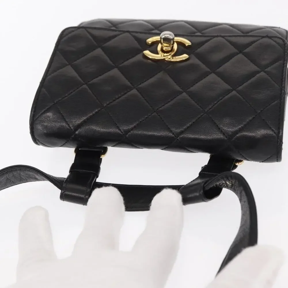 Chanel Matelasse Lambskin Waist Bag Black